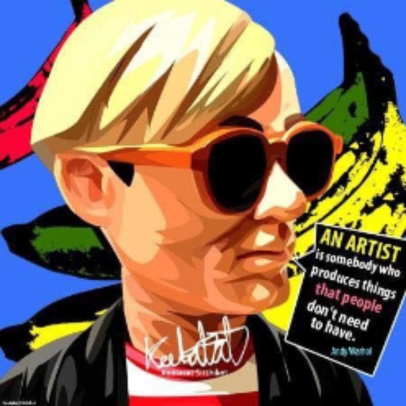 Pop Art Wall Decoration Drawing (Andy Warhol – An Artist Is Somebody)