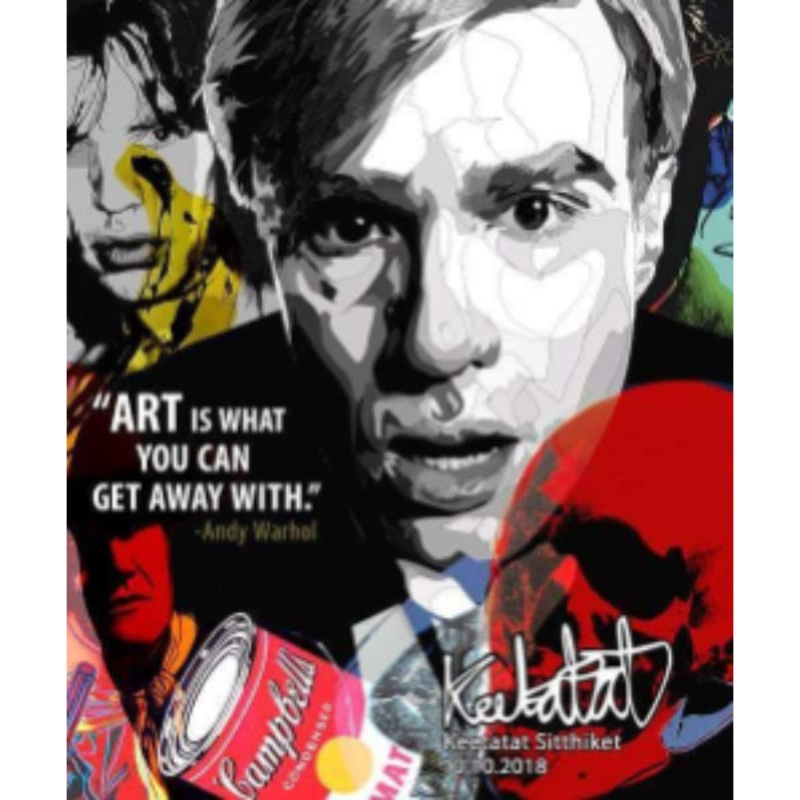 Pop Art Wall Decoration Drawing (Andy Warhol – Art is what you can get away with.)