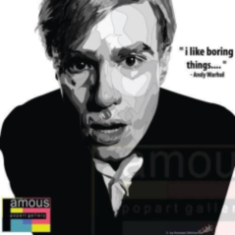 Pop Art Wall Decoration Drawing (Andy Warhol – I Like Boring Things)