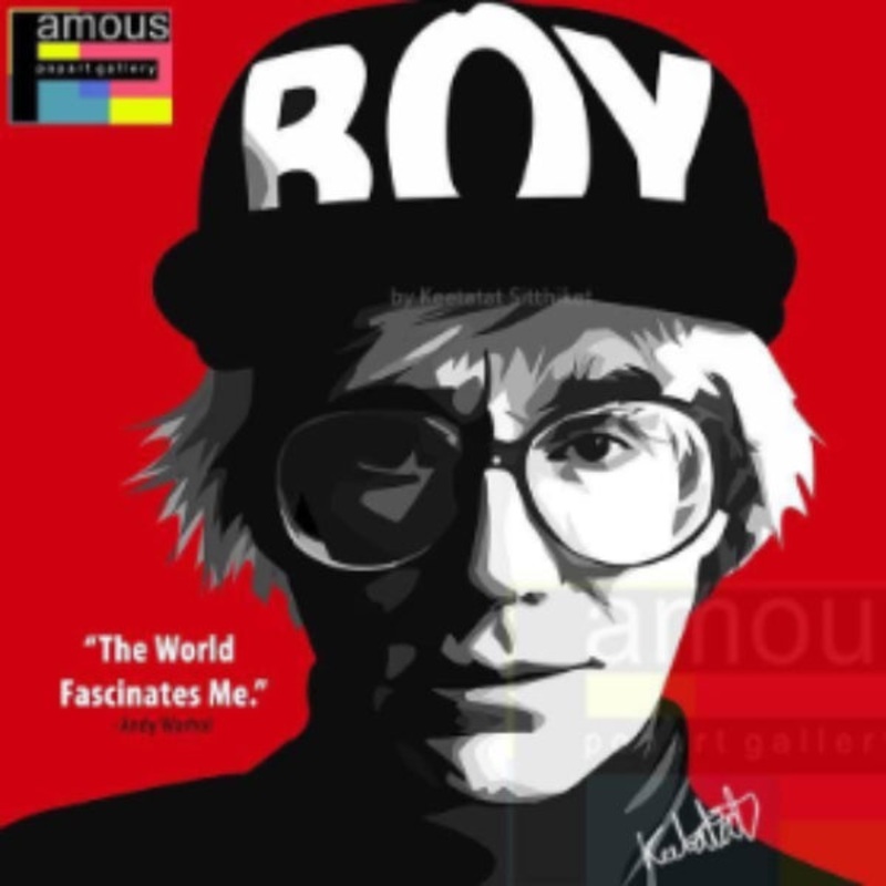Pop Art Wall Decoration Drawing (Andy Warhol – The World Fancinates Me)