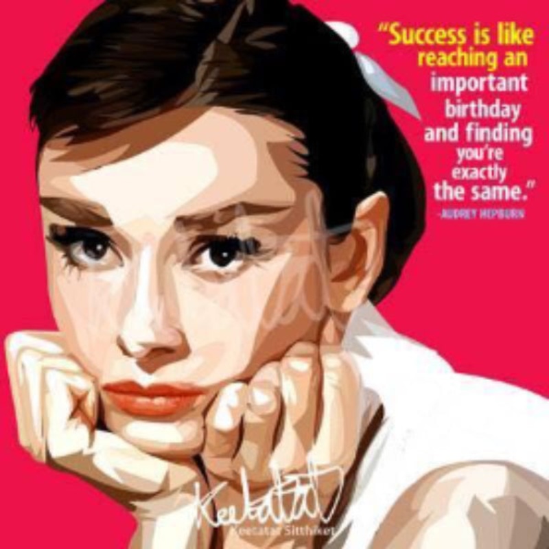 Pop Art Wall Decoration Drawing (Audrey Hepburn – Success)