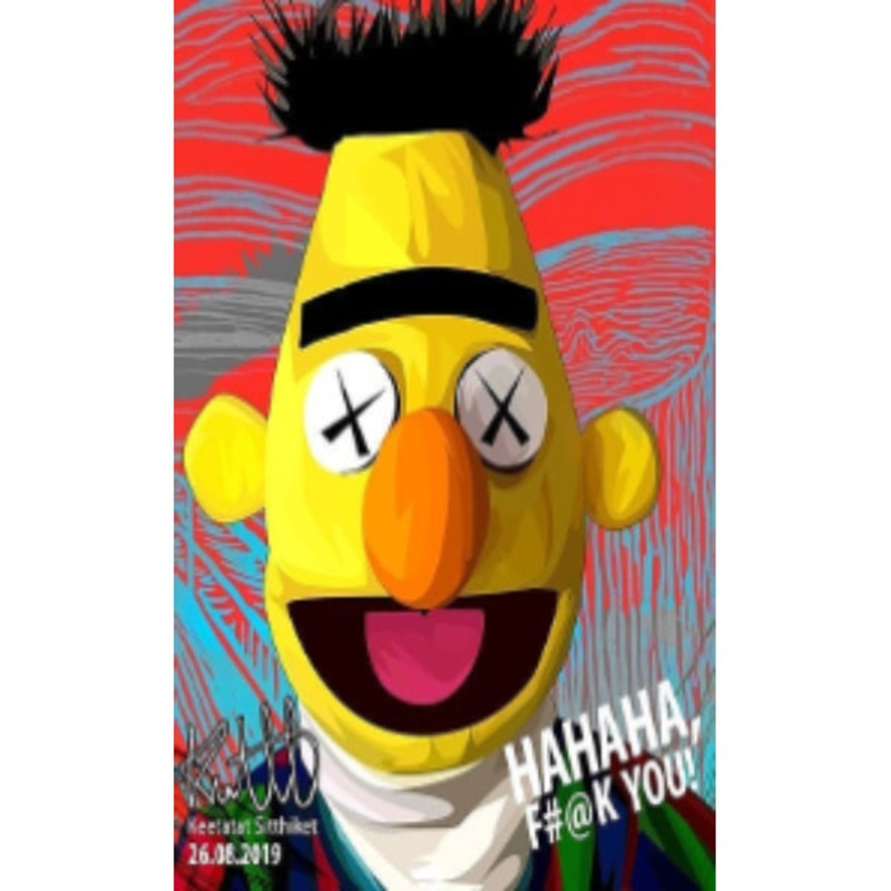 Pop Art Wall Decoration Drawing (Bert – HAHAHA)