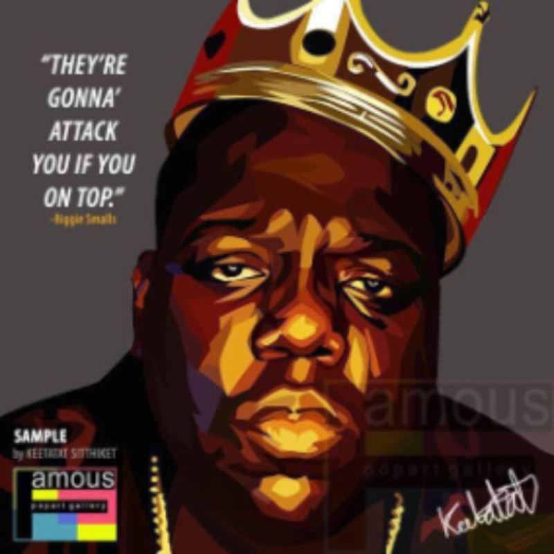 Pop Art Wall Decoration Drawing (Biggie Smalls)