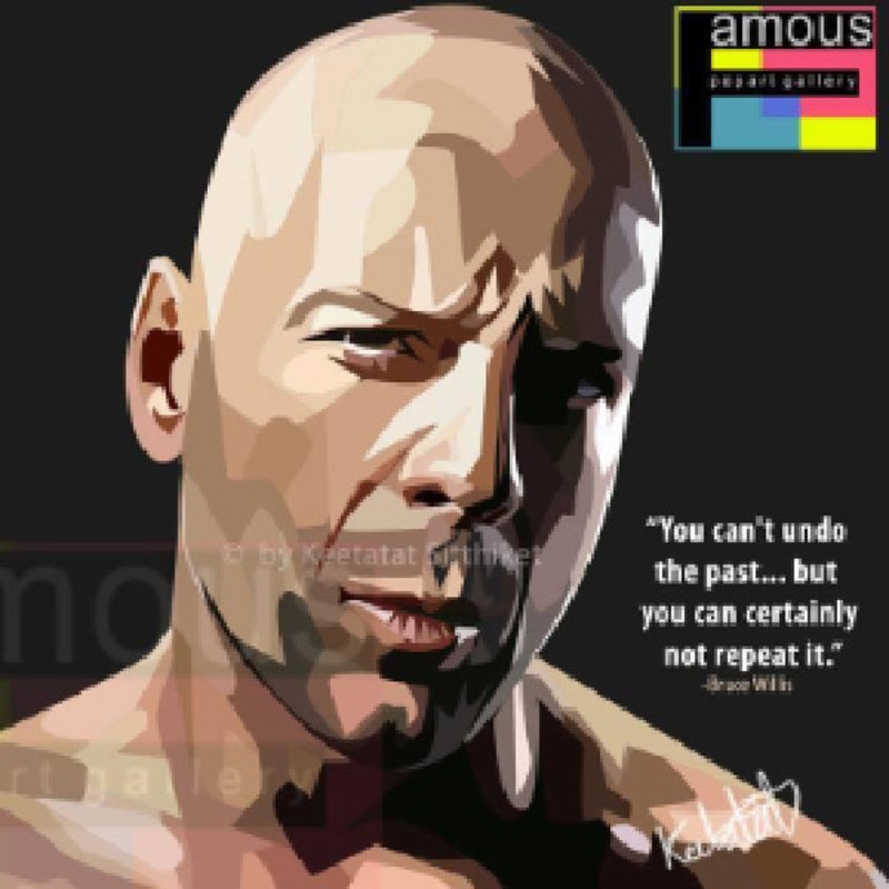 Pop Art Wall Decoration Drawing (Bruce Willis)
