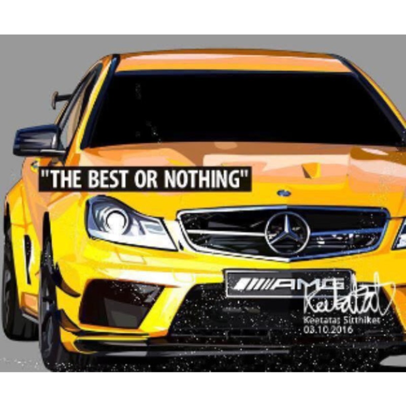 Pop Art Wall Decoration Drawing (Car – Benz)