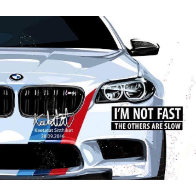 Pop Art Wall Decoration Drawing (Car – BMW)