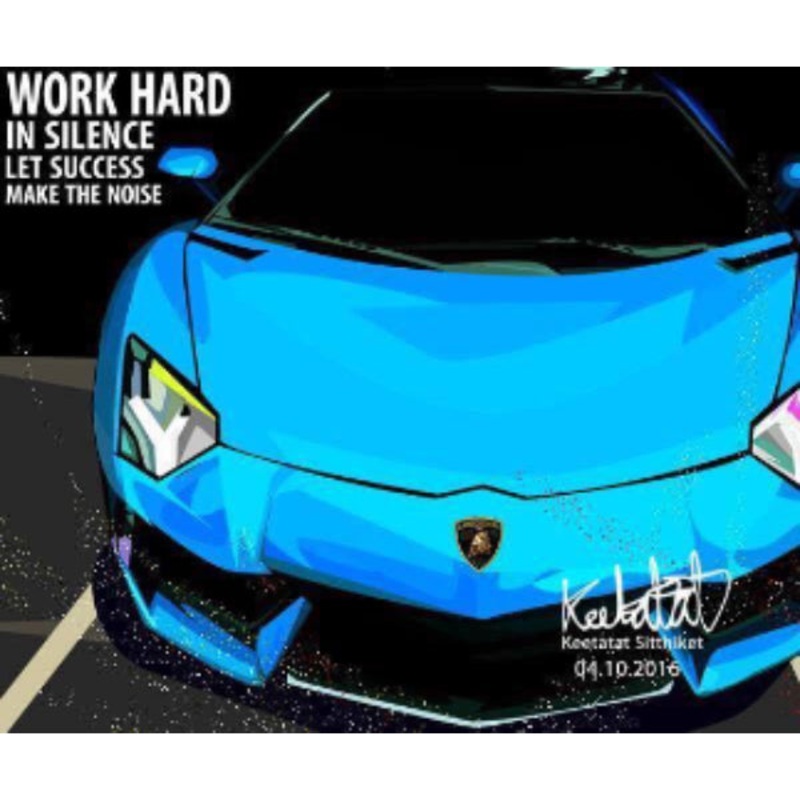 Pop Art Wall Decoration Drawing (Car – LAMBORGHINI)