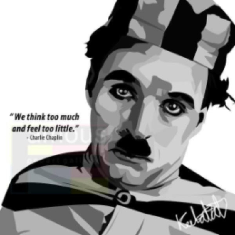 Pop Art Wall Decoration Drawing (Charlie Chaplin)