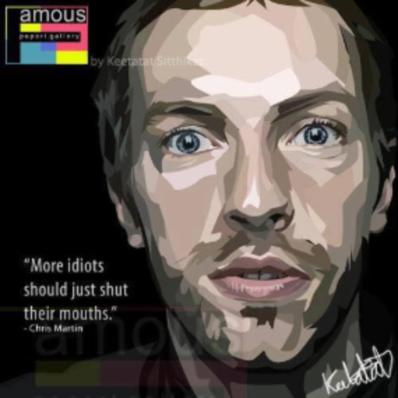 Pop Art Wall Decoration Drawing (Chris Martin)
