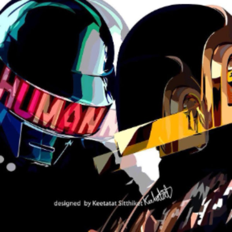 Pop Art Wall Decoration Drawing (Daft Punk Exclusive)