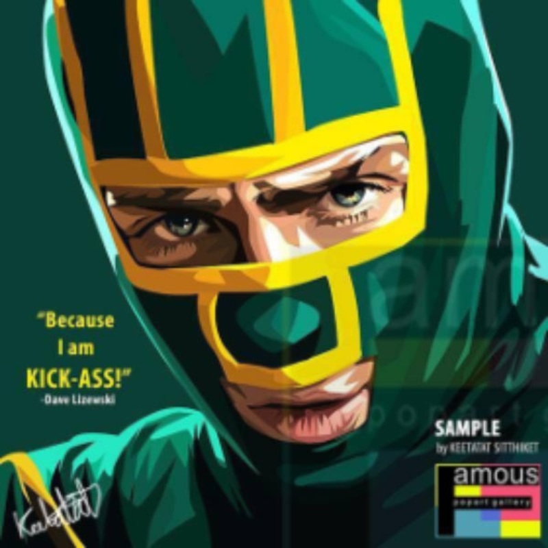 Pop Art Wall Decoration Drawing (Dave Lizewski – Kick Ass)  David Lizewski