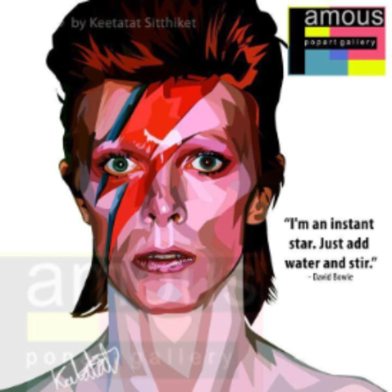 Pop Art Wall Decoration Drawing (David Bowie)