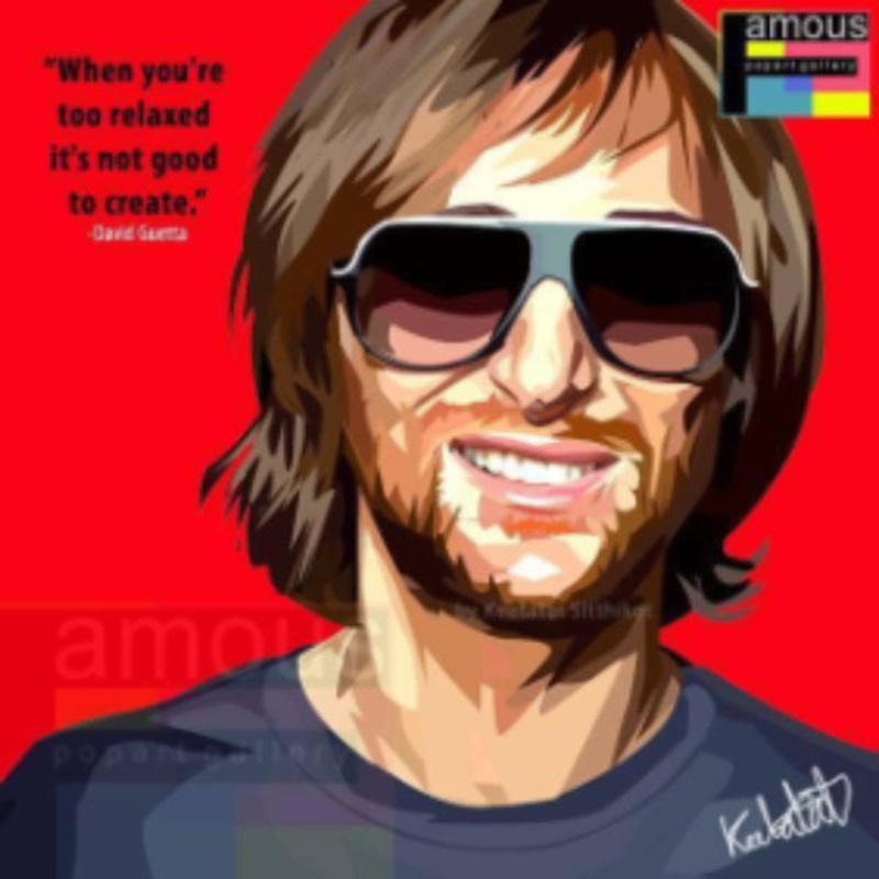 Pop Art Wall Decoration Drawing (David Guetta)
