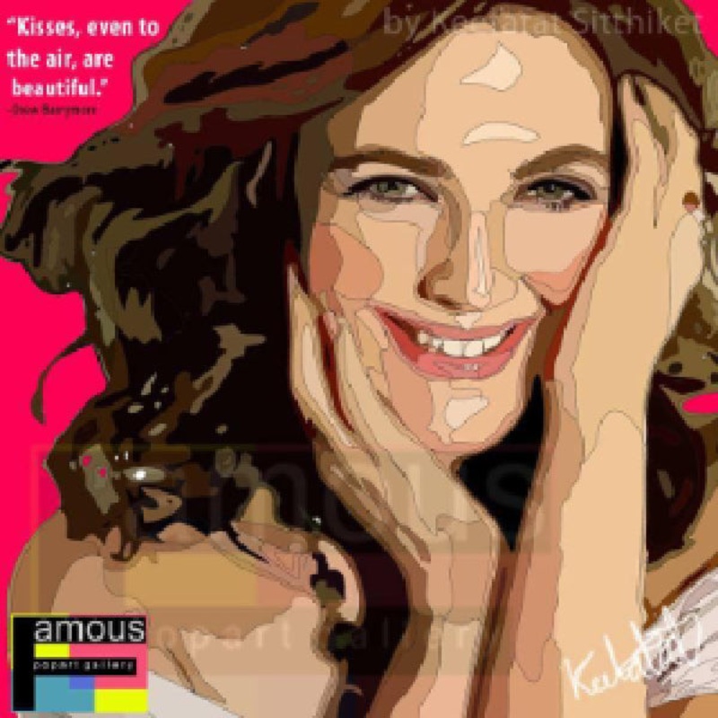 Pop Art Wall Decoration Drawing (Drew Barrymore)