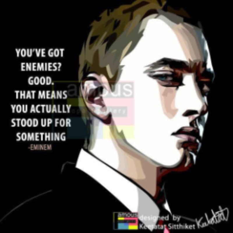 Pop Art Wall Decoration Drawing (Eminem – Black)