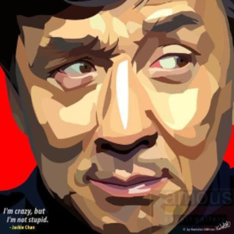 Pop Art Wall Decoration Drawing (Jackie Chan)