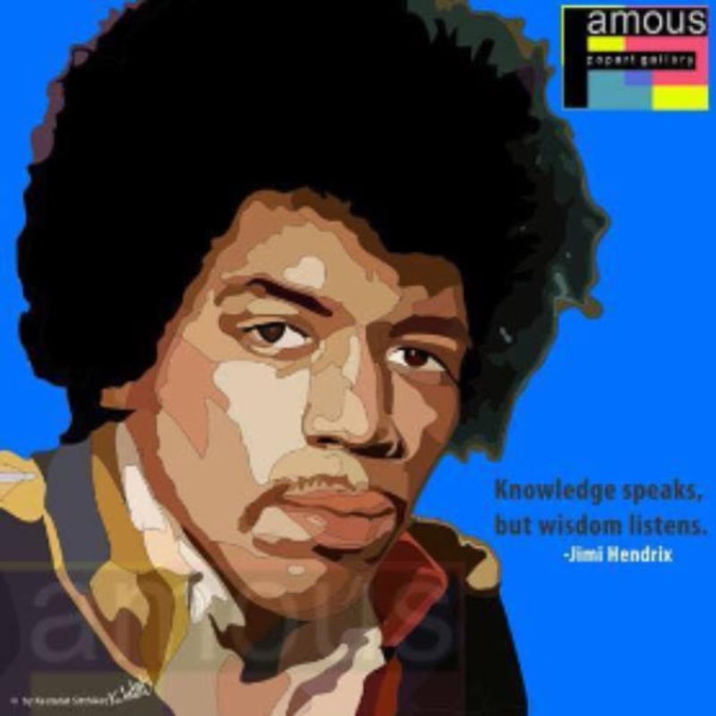 Pop Art Wall Decoration Drawing (Jimi Hendrix)