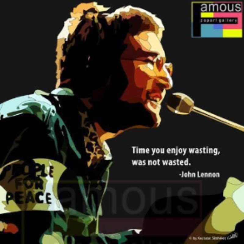 Pop Art Wall Decoration Drawing (John Lennon – Piano)  Beatles