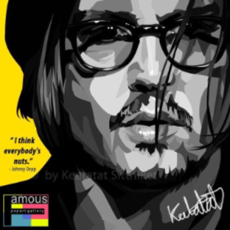 Pop Art Wall Decoration Drawing (Johnny Depp)