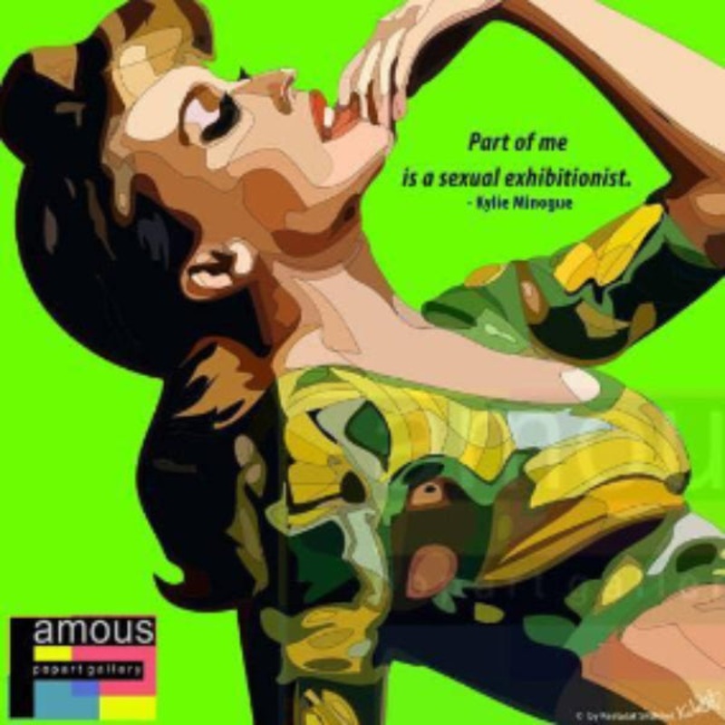 Pop Art Wall Decoration Drawing (Kylie Minogue)