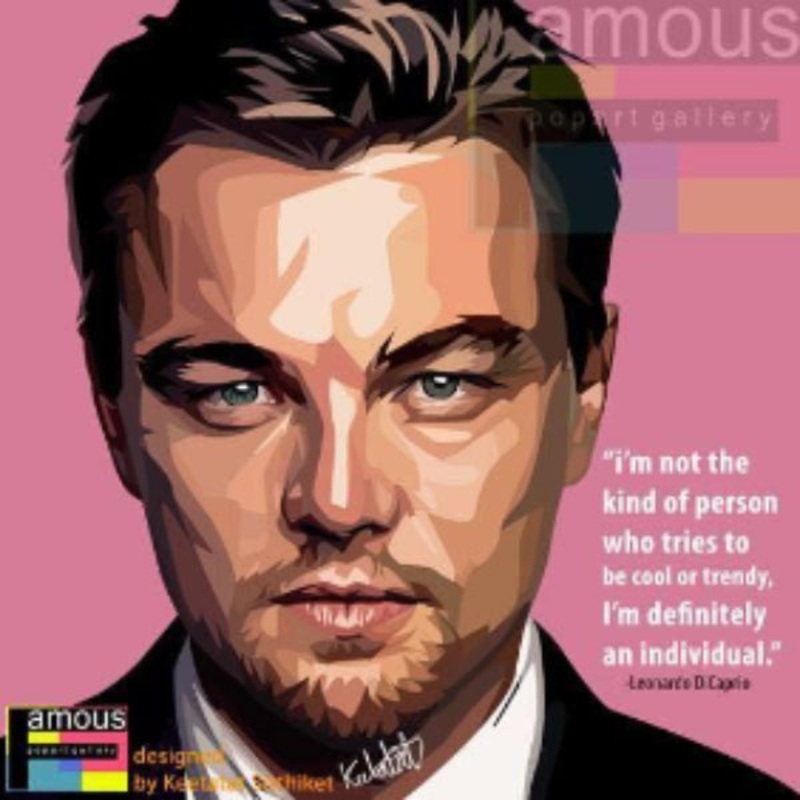 Pop Art Wall Decoration Drawing (Leonardo DiCaprio)
