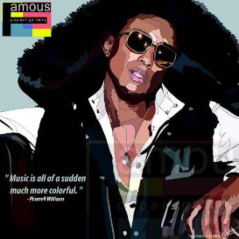 Pop Art Wall Decoration Drawing (Pharrell Williams)