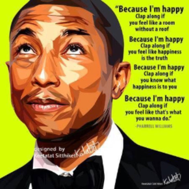 Pop Art Wall Decoration Drawing (Pharrell Williams 2)