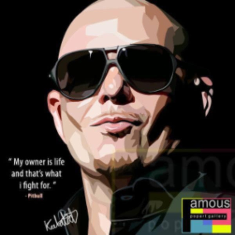 Pop Art Wall Decoration Drawing (Pitbull)