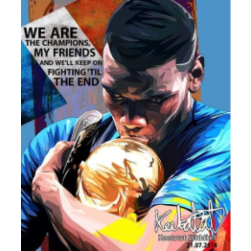 Pop Art Wall Decoration Drawing (Pogba – We are the Champions)