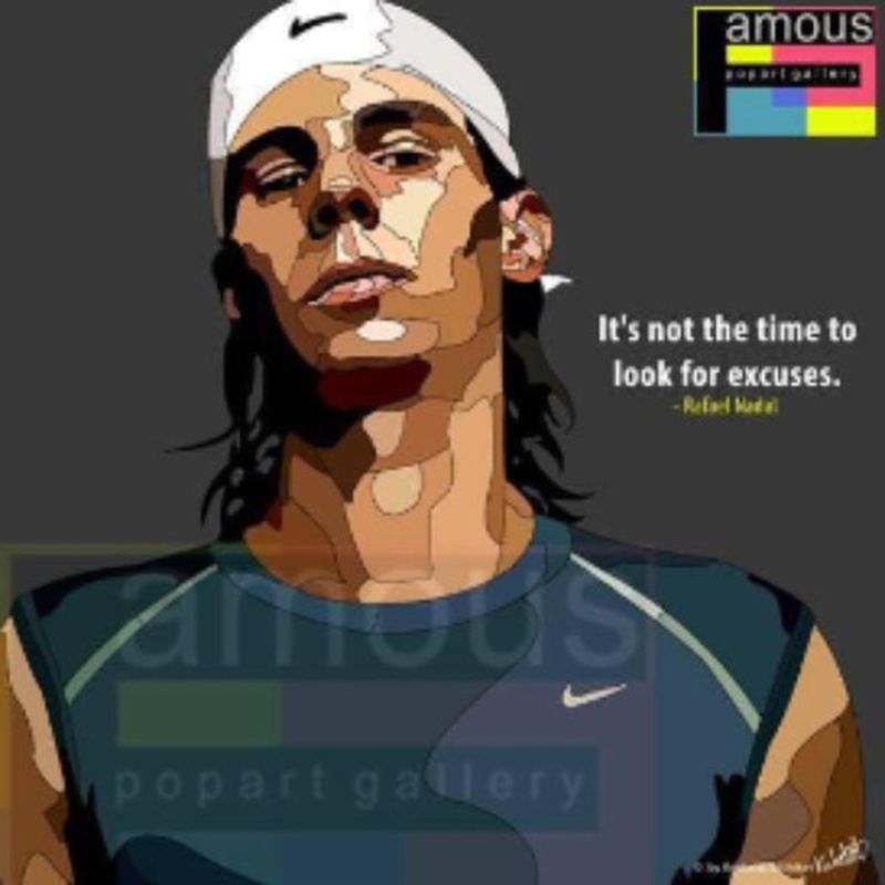 Pop Art Wall Decoration Drawing (Rafael Nadal)
