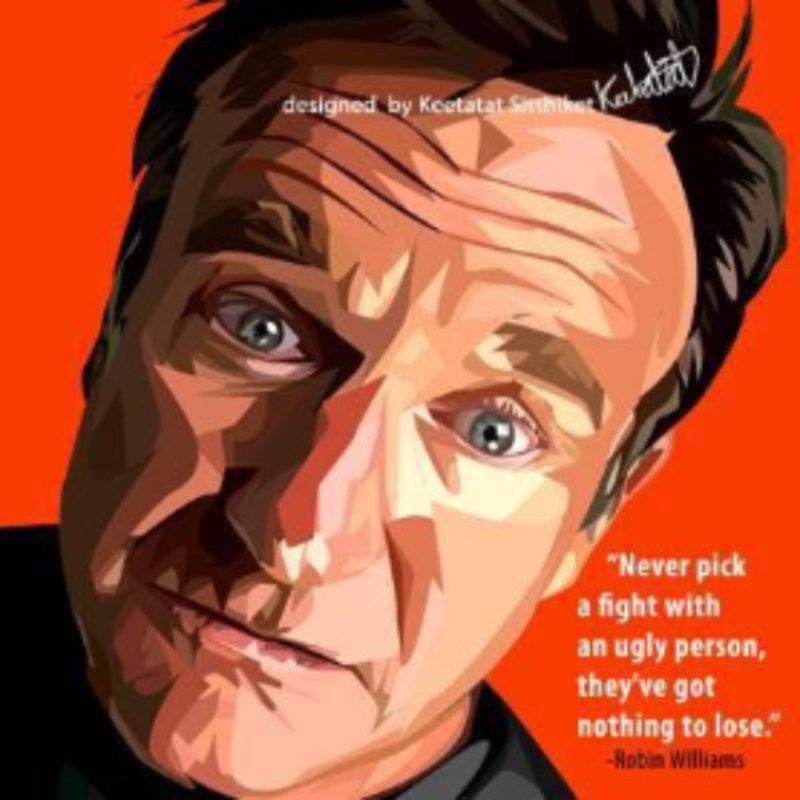 Pop Art Wall Decoration Drawing (Robin Williams)