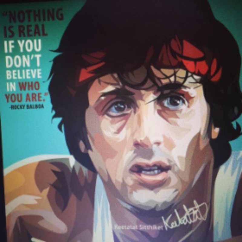 Pop Art Wall Decoration Drawing (Rocky Balboa)