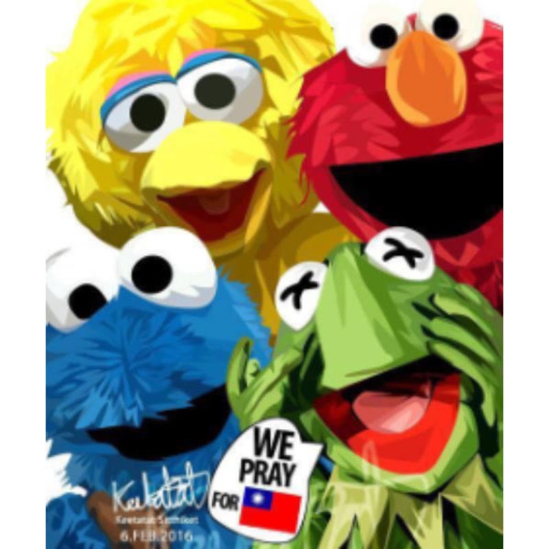 Pop Art Wall Decoration Drawing (Sesame Street)