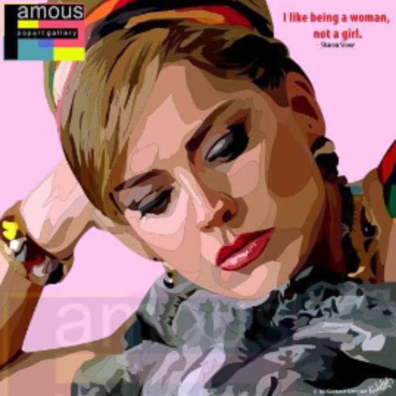 Pop Art Wall Decoration Drawing (Sharon Stone)