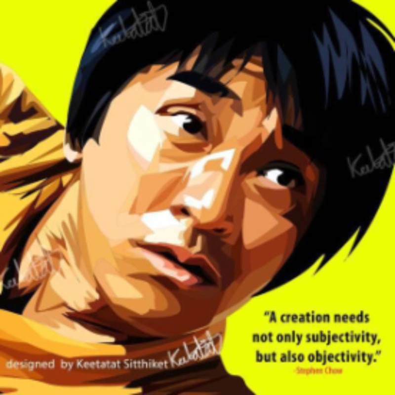 Pop Art Wall Decoration Drawing (Stephen Chow)