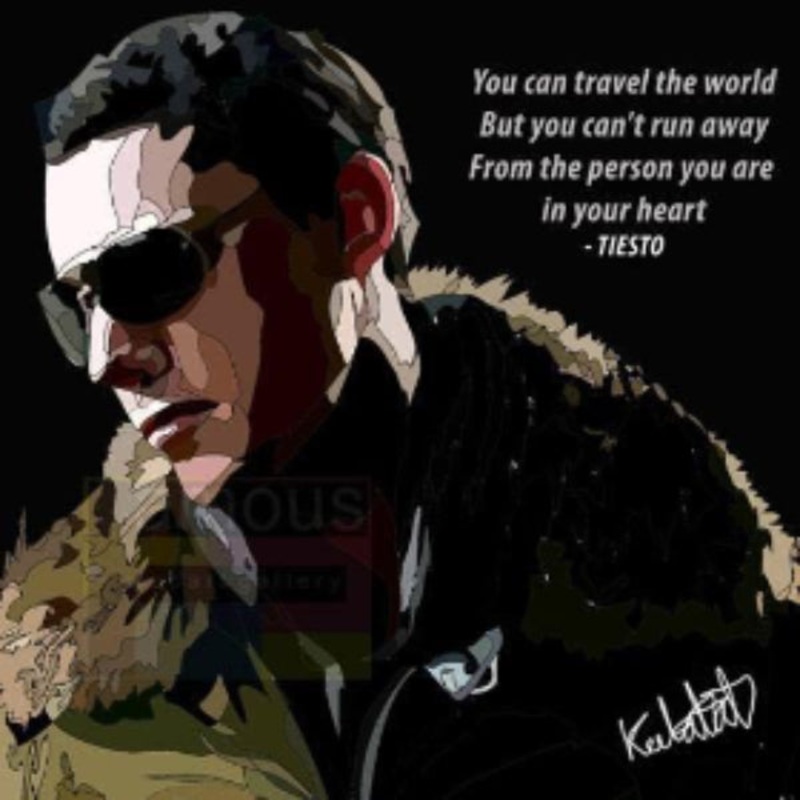 Pop Art Wall Decoration Drawing (Tiesto – Black)