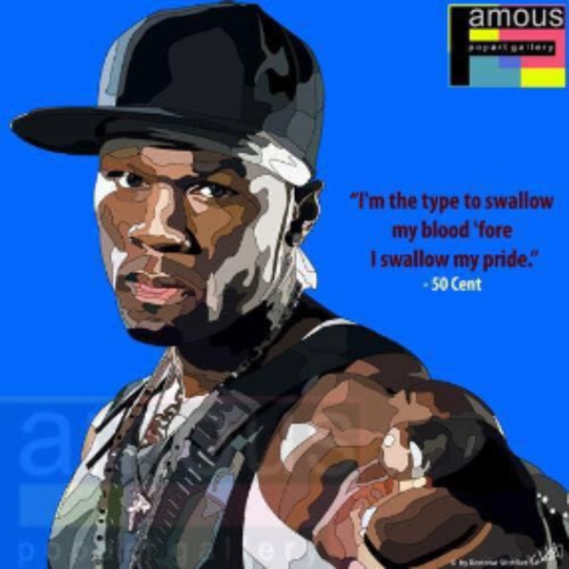 Pop Art Wall Decoration Drawing (50 Cent)