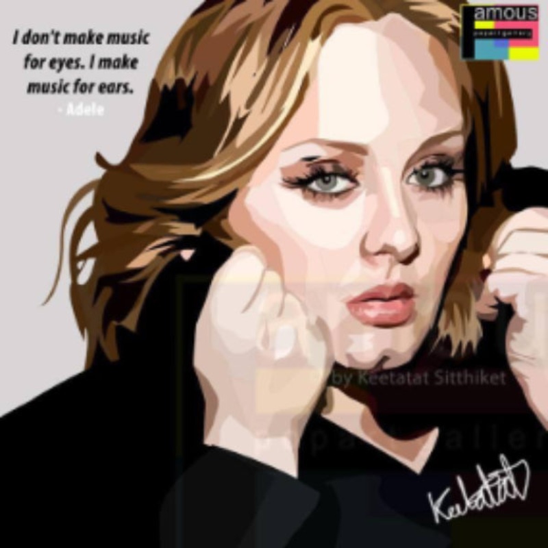 Pop Art Wall Decoration Drawing (Adele)