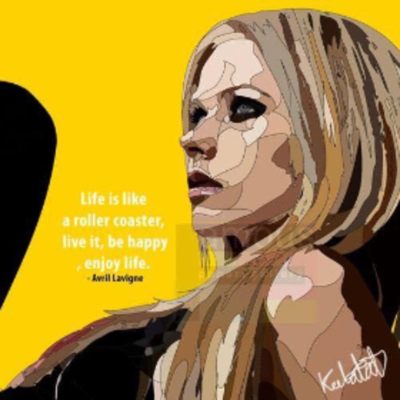Pop Art Wall Decoration Drawing (Avril Lavigne)