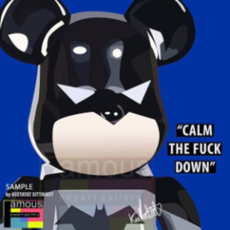 Pop Art Wall Decoration Drawing (Bearbrick – Batman)
