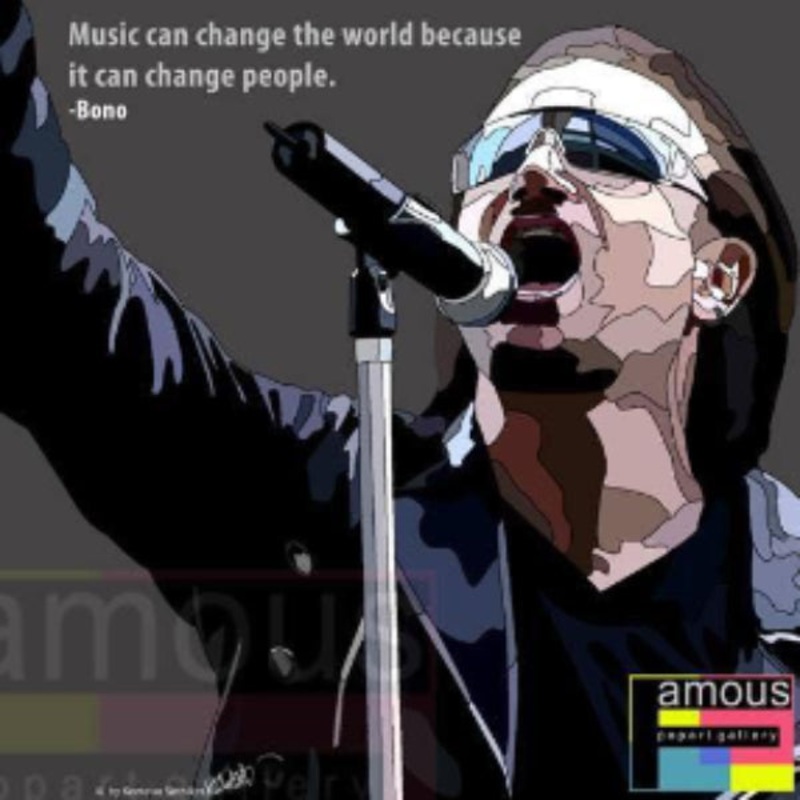 Pop Art Wall Decoration Drawing (Bono)