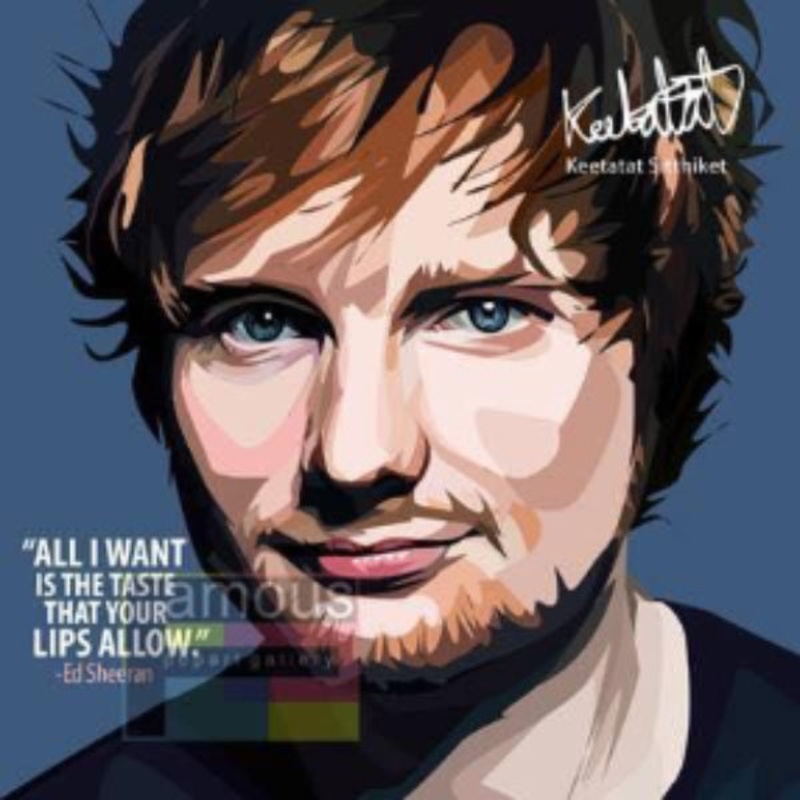 Pop Art Wall Decoration Drawing (Ed Sheeran)