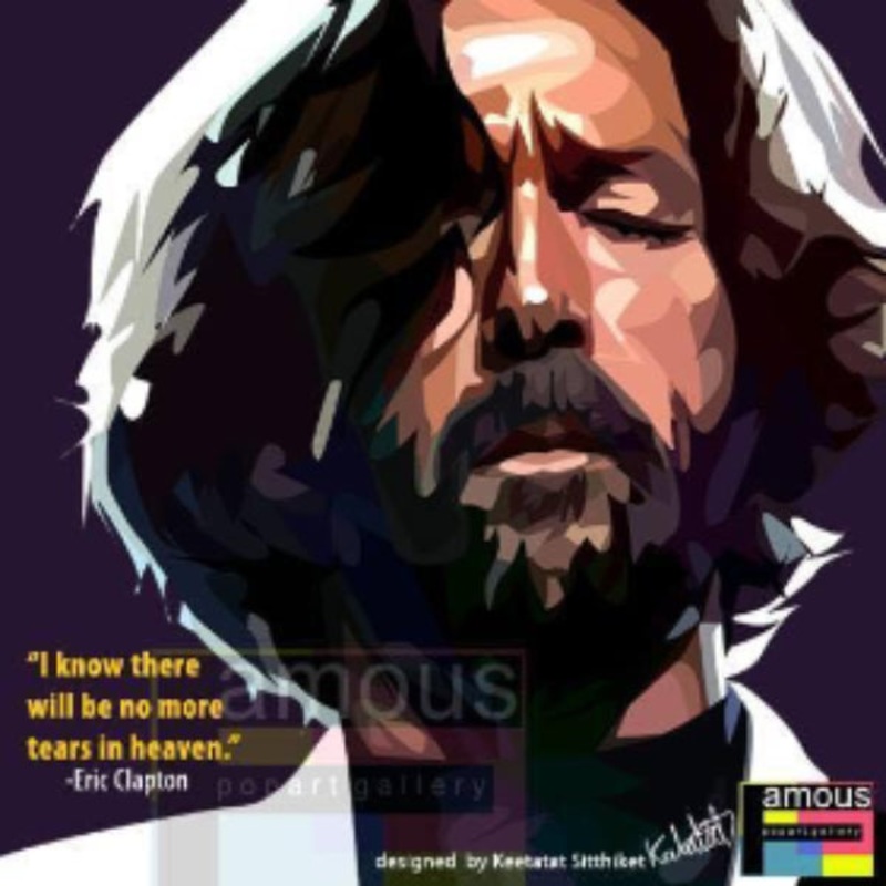 Pop Art Wall Decoration Drawing (Eric Clapton)