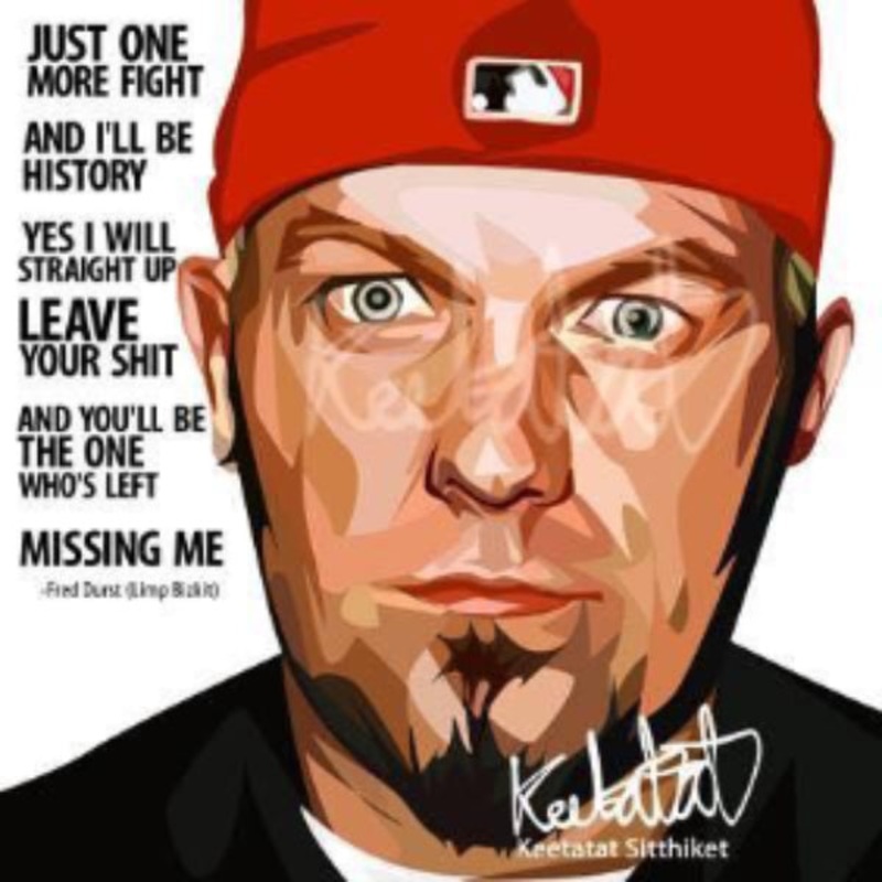 Pop Art Wall Decoration Drawing (Fred Durst)