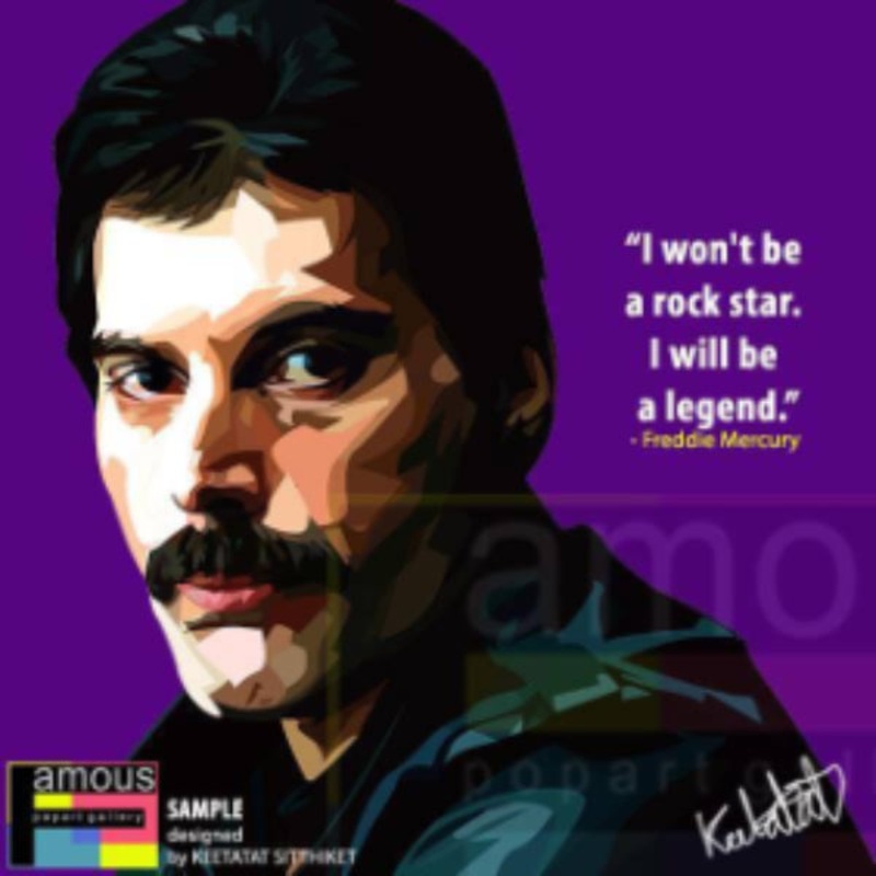 Pop Art Wall Decoration Drawing (Freddie Mercury)