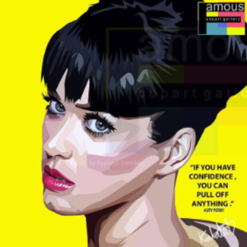 Pop Art Wall Decoration Drawing (Katy Perry)