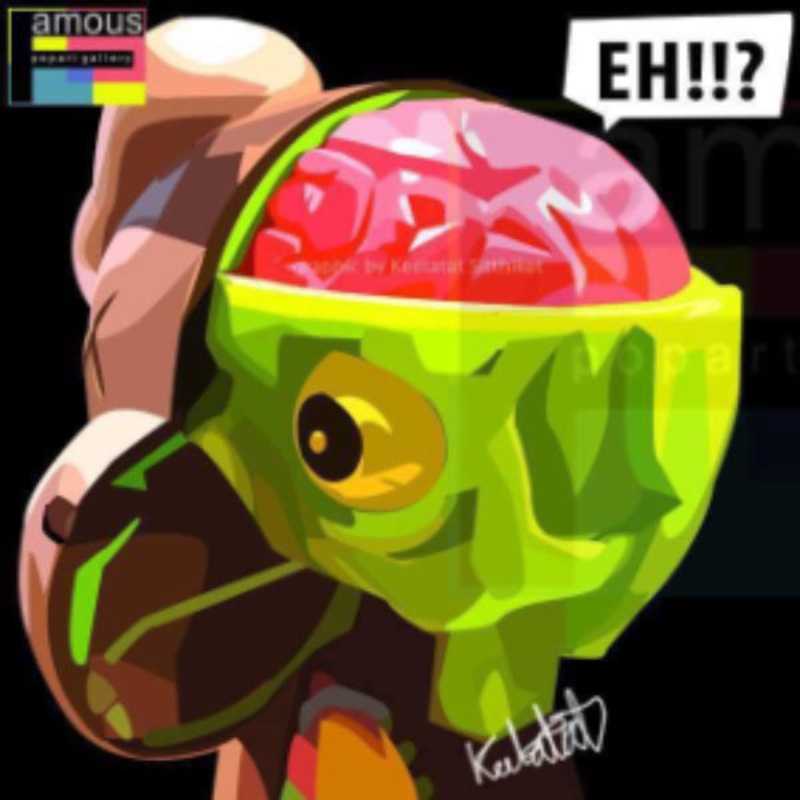 Pop Art Wall Decoration Drawing (Kaws Bearbrick EH!?)