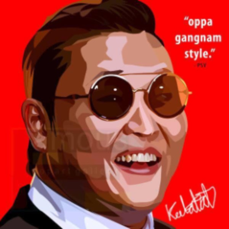 Pop Art Wall Decoration Drawing (PSY)