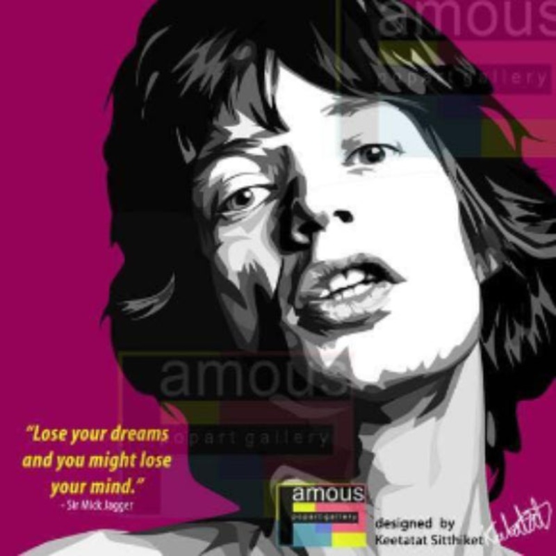 Pop Art Wall Decoration Drawing (Sir Mick Jagger)