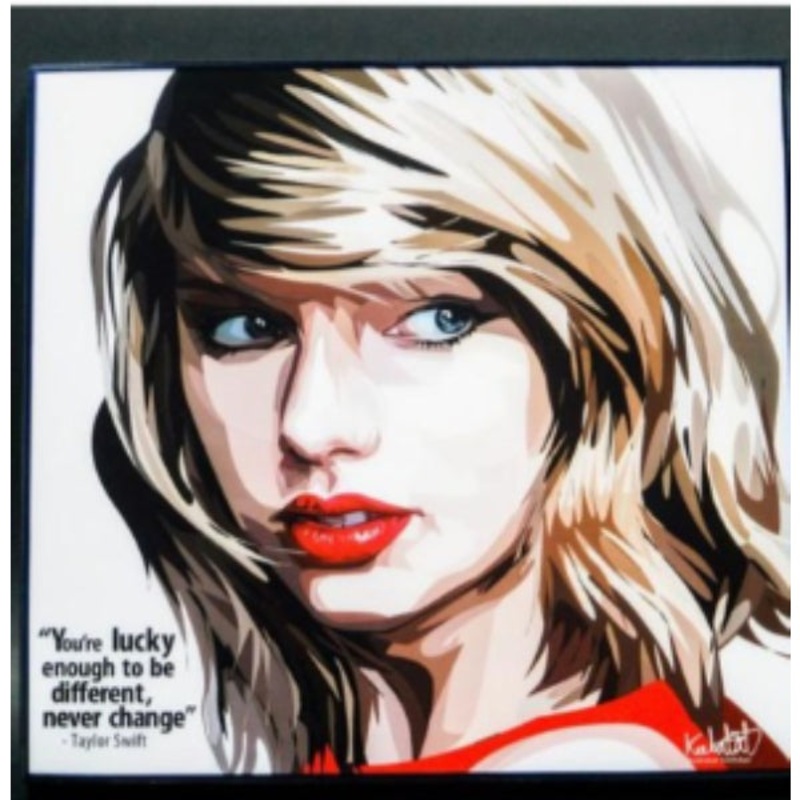 Pop Art Wall Decoration Drawing (Taylor Swift)